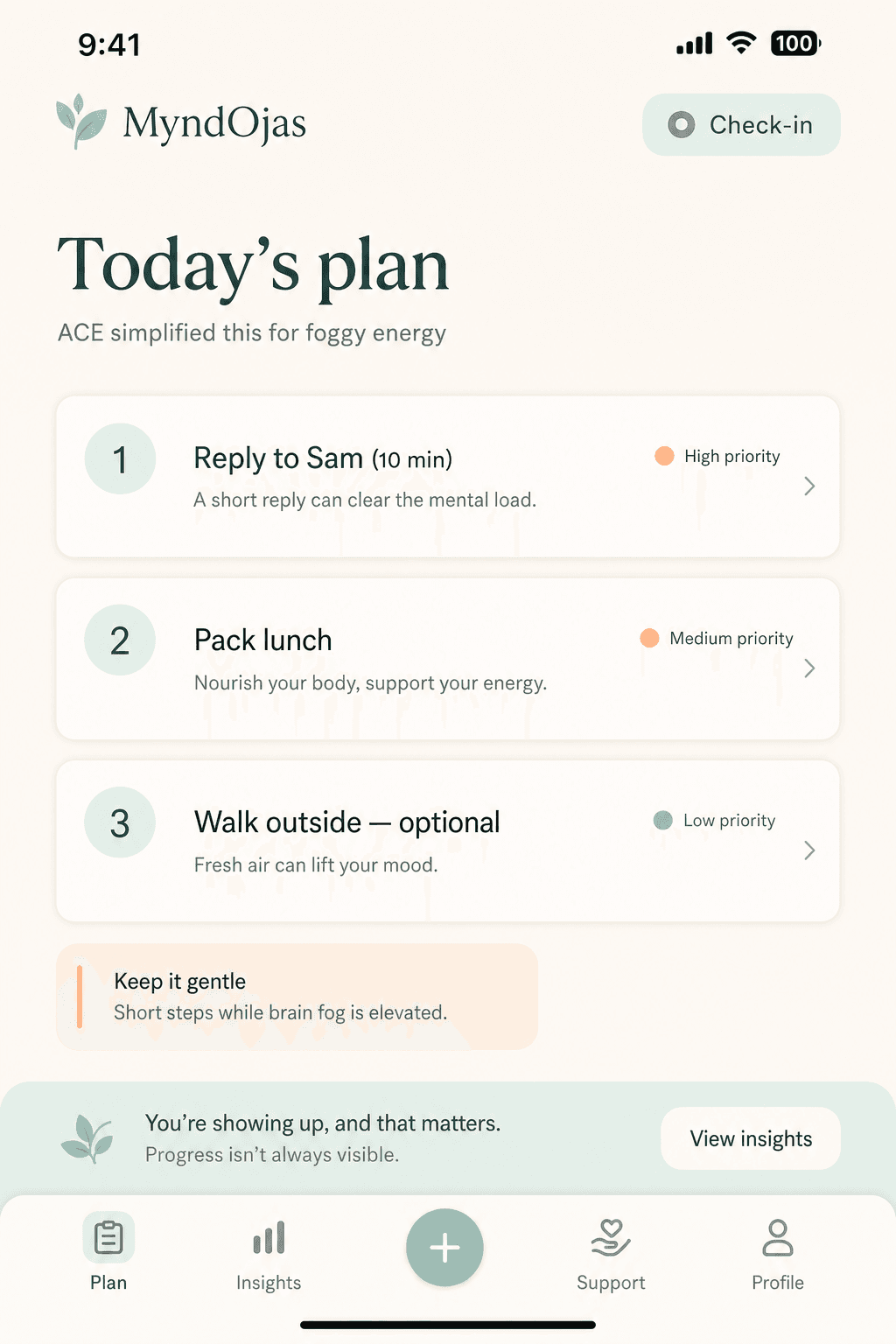 Daily planner with a shorter list